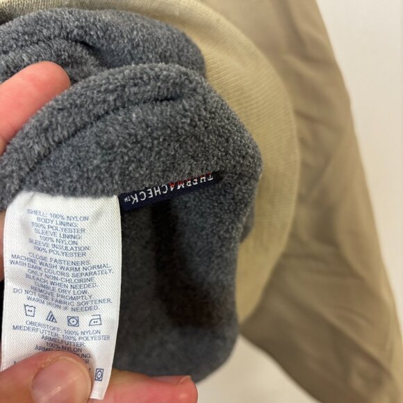 Lands End Winter Coat Beige Full Zip Grandpa Outdoor Long Sleeve Casual Mens XXL - Picture 4 of 6